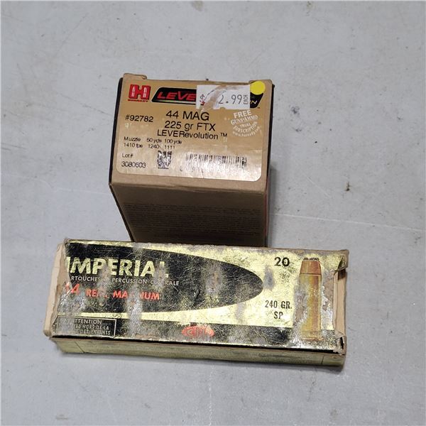 44 Rem Mag Factory Hornady & Imperial Ammo
