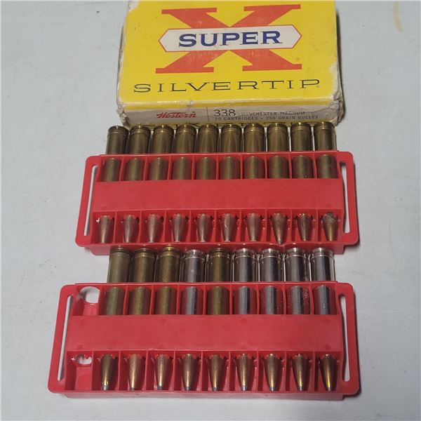 .338 Win Mag Factory Winchester Ammo & 19 Mixed Ammo
