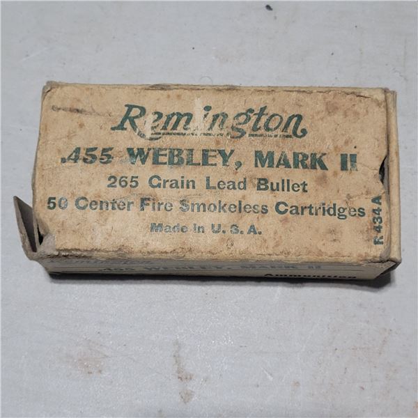 .455 Webley MkII Ammo 34 Cartridges
