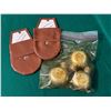 Image 1 : Leather Pouches with Brass Screw-Top Oiler Bottles