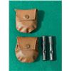 Image 1 : Leather Pouches with Brass Screw-Top Oiler Bottles and Tools