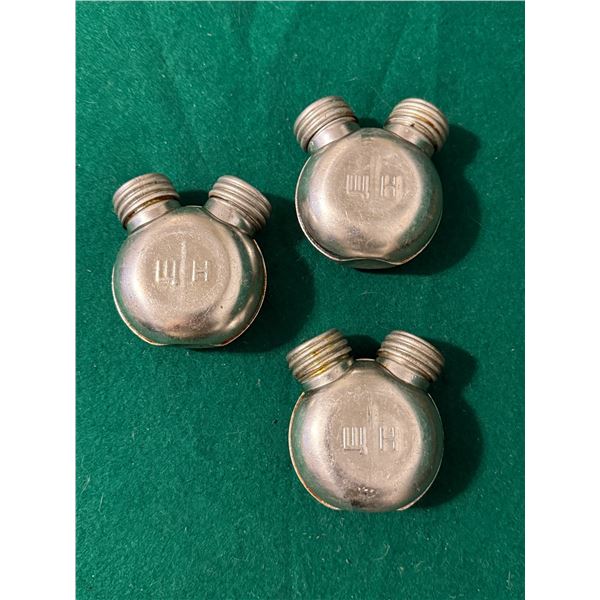 Brass Screw-Top Oiler Bottles Lot of 3