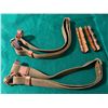 Image 1 : Vintage Military-Style Canvas Slings & Wooden Rifle Handguard Lot