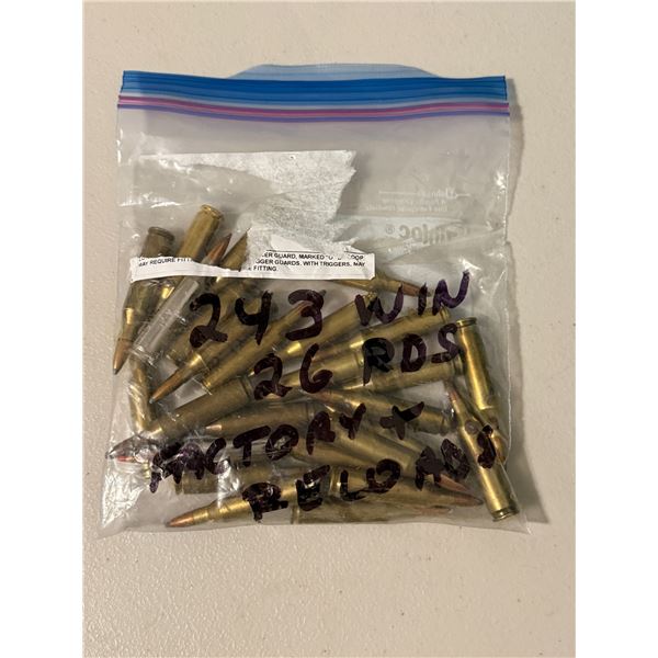.243 Win Factory & Reloaded Loose Cartridges