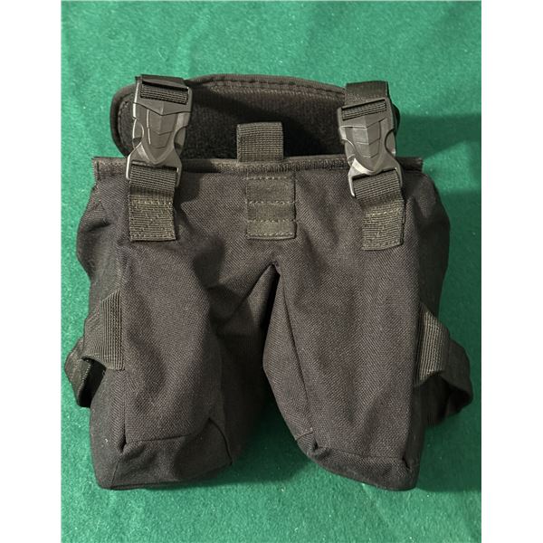 Black Nylon Two-Box Shell Pouch