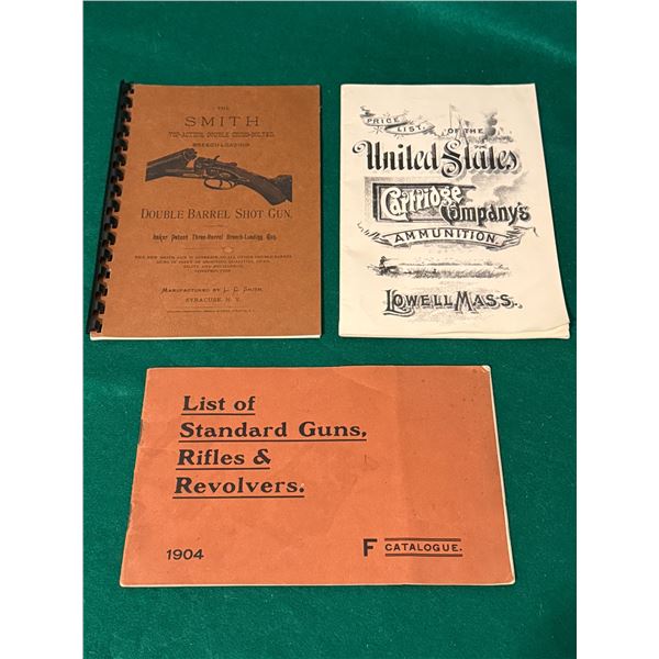 Vintage Firearm and Ammunition Catalogs and Price Lists