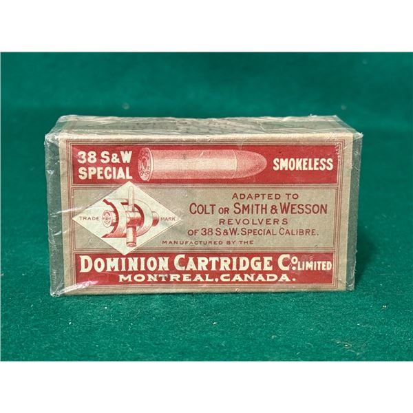Full Dominion .38 S&W Special Smokeless Ammo in Collector's Box