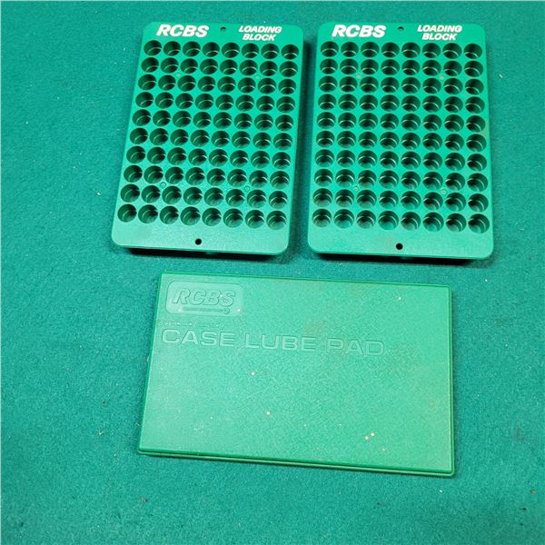 2 RCBS Case Blocks & Case Lube Pad
