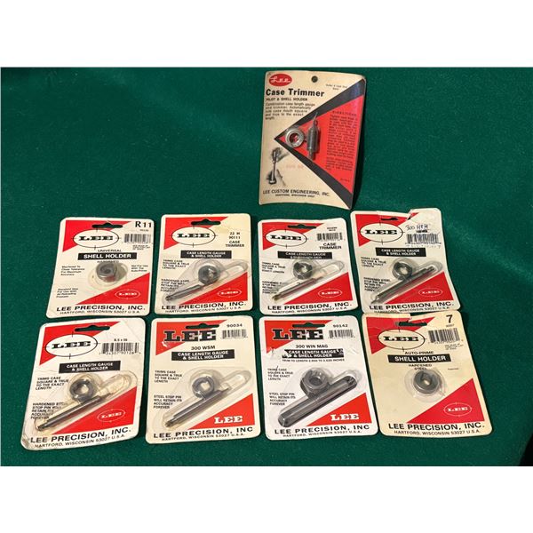 Lee Case Length Gages, Shell Holders and Trimmer Lot