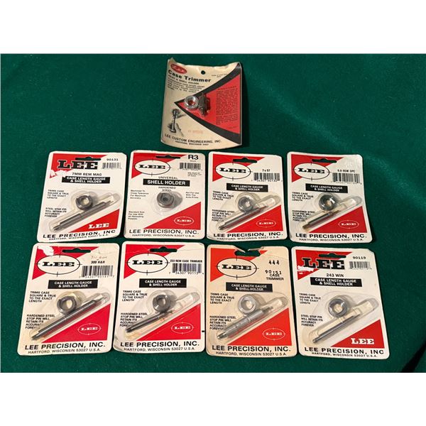 Lee Case Length Gages, Shell Holders and Trimmer Lot