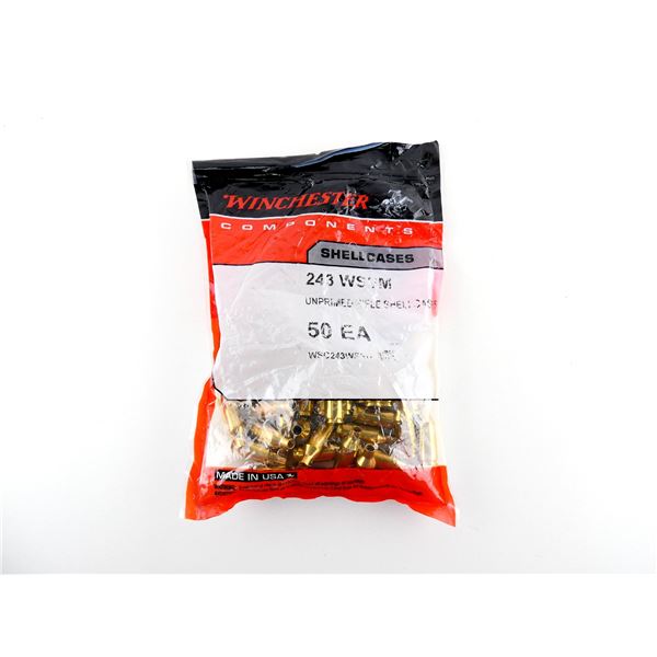 NEW NON-PRIMED WINCHESTER .243 WIN BRASS CASES LOT