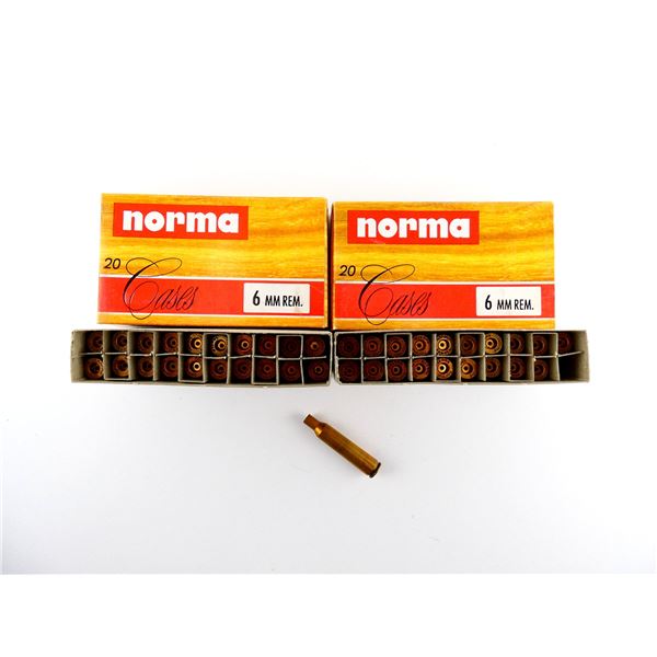 NEW NON-PRIMED NORMA 6MM REM BRASS CASES LOT