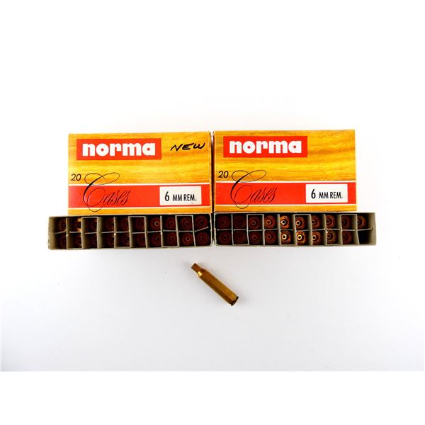 NEW NON-PRIMED NORMA 6MM REM BRASS CASES LOT