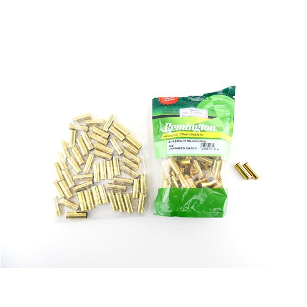NEW ASSORTED REMINGTON AND HORNADY .44 REM MAGNUM BRASS CASES LOT