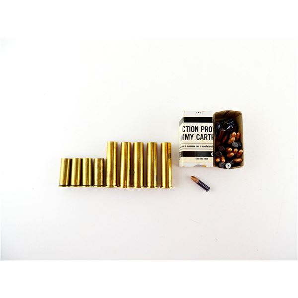 ASSORTED .22 LR ACTION PROVING DUMMY RNDS AND NON-PRIMED BRASS CASES LOT