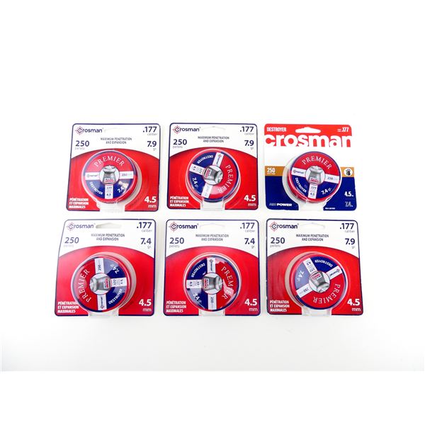 ASSORTED CROSMAN .177 CALIBER (4.5MM) PELLETS LOT