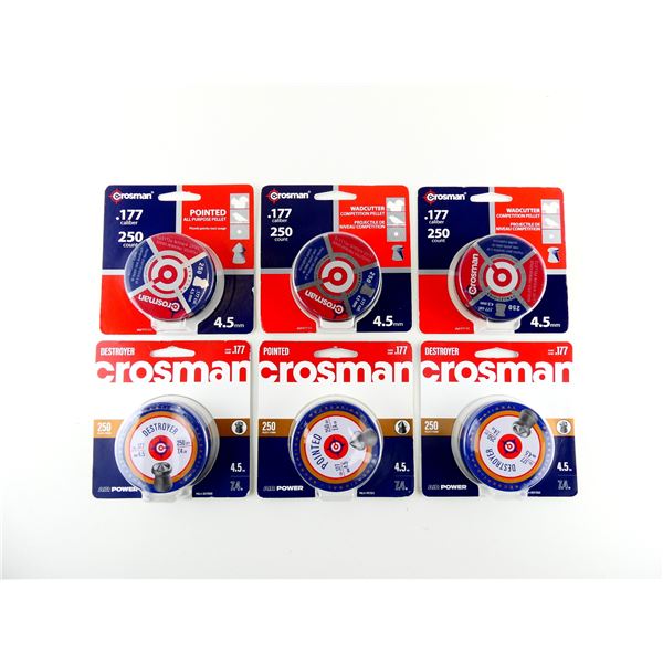 ASSORTED CROSMAN .177 CALIBER (4.5MM) PELLETS LOT