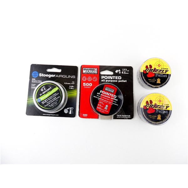 ASSORTED .177 CALIBER (4.5MM) PELLETS LOT