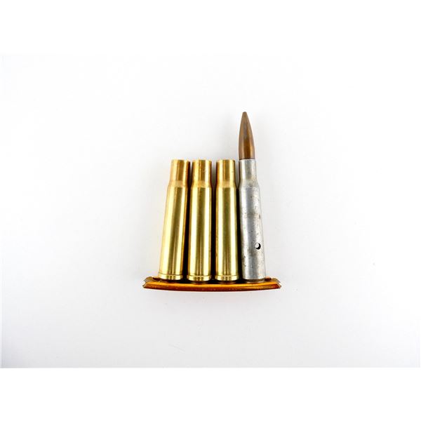 ASSORTED U.S. MILITARY .50 M2 DUMMY RND AND BRITISH MILITARY .55 BOYES NON-PRIMED BRASS CASES LOT