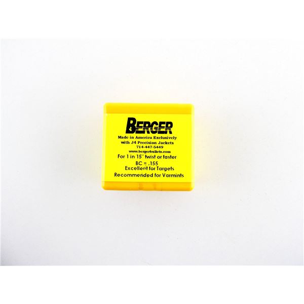 BERGER .22 CALIBER BULLETS LOT