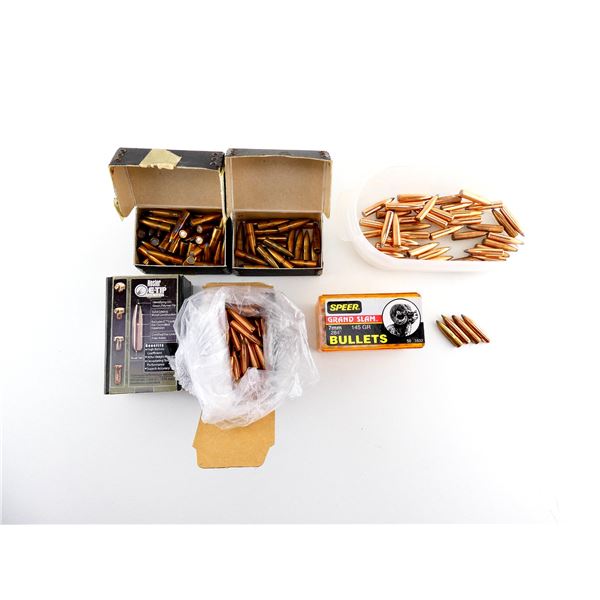 ASSORTED NOSLER AND SPEER 7MM CALIBER BULLETS LOT