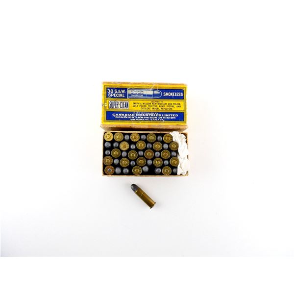 COLLECTIBLE DOMINION .38 SMITH & WESSON SPL AMMO LOT