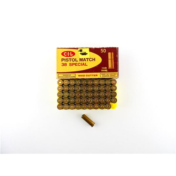 COLLECTIBLE CIL .38 SPL PISTOL MATCH AMMO LOT