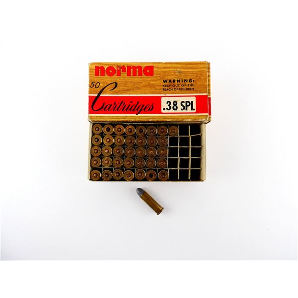 COLLECTIBLE NORMA .38 SPL AMMO LOT