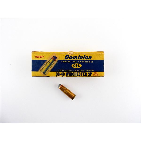 COLLECTIBLE DOMINION .38-40 WIN AMMO LOT