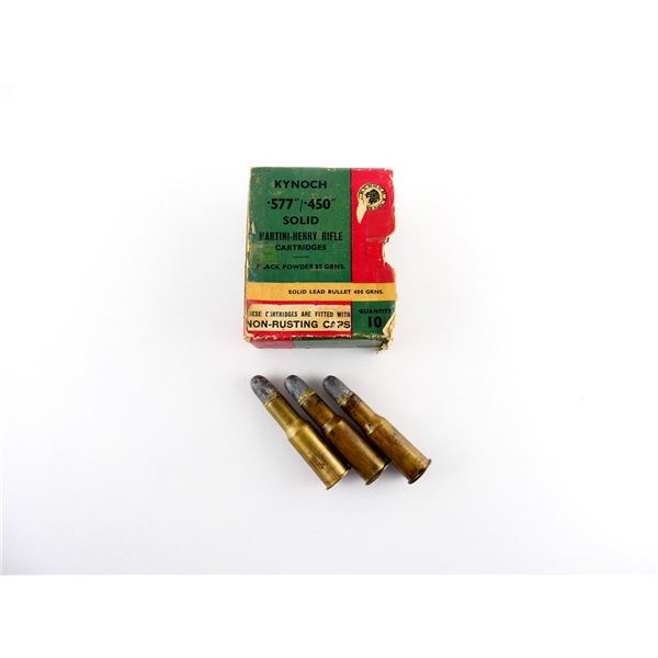 COLLECTIBLE ASSORTED .577/.450 MARTINI-HENRY AMMO LOT