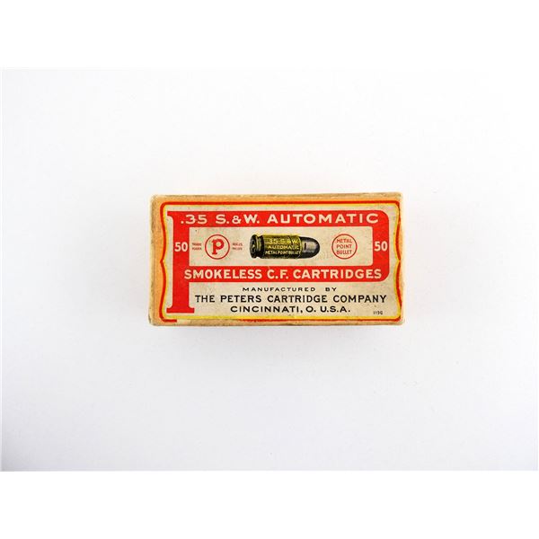 COLLECTIBLE PETERS .35 SMITH & WESSON AUTOMATIC AMMO LOT
