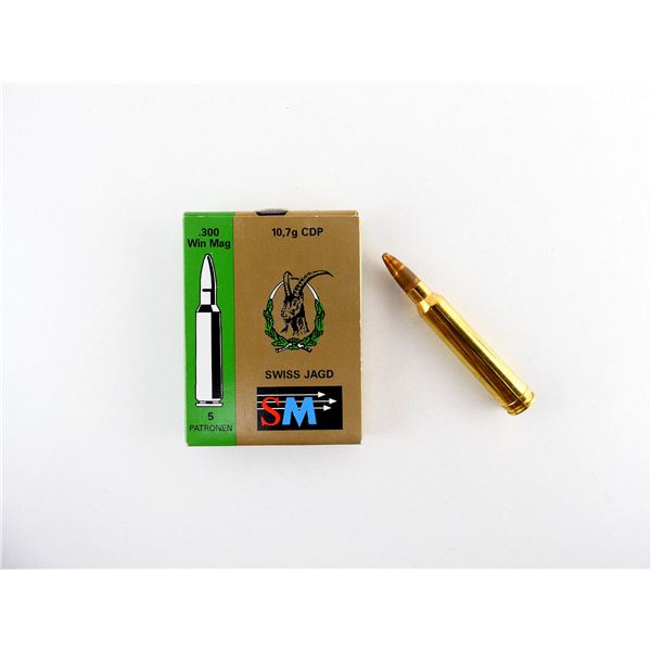 COLLECTIBLE SWISS JAGD .300 WIN MAGNUM AMMO LOT