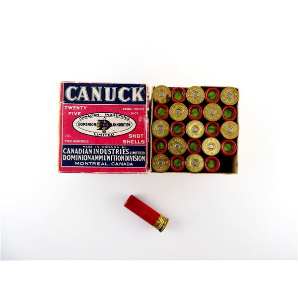 COLLECTIBLE DOMINION 16 GAUGE 2 1/2' SHOT SHELL AMMO LOT