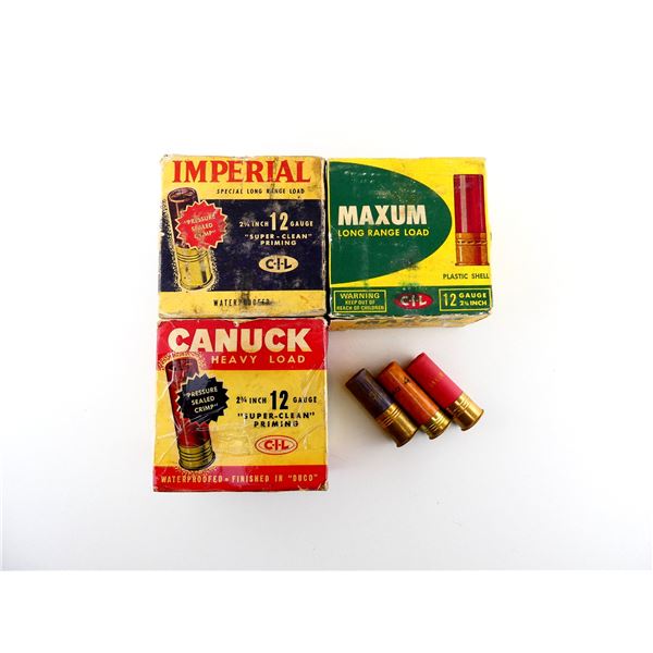 COLLECTIBLE ASSORTED 12 GAUGE 2 3/4" SHOT SHELL AMMO LOT