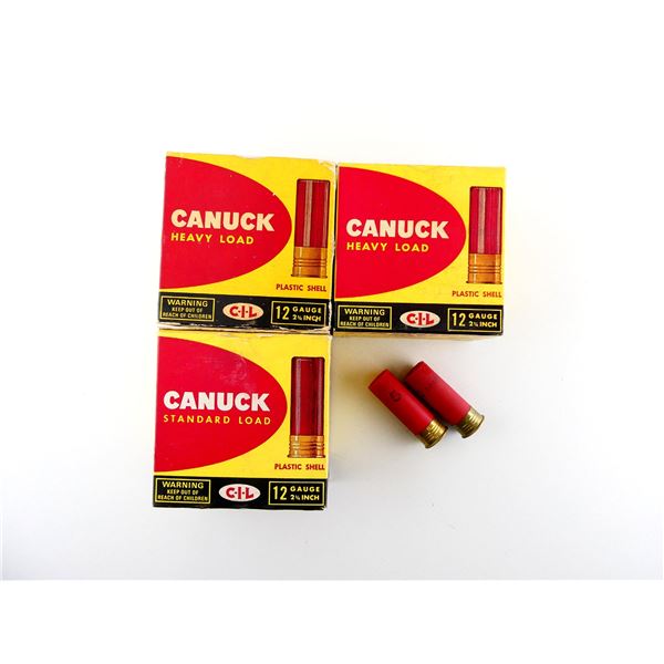 COLLECTIBLE ASSORTED CIL CANUCK 12 GAUGE 2 3/4" SHOT SHELL AMMO LOT