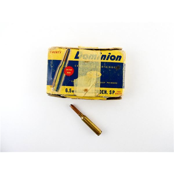 COLLECTIBLE DOMINION 6.5MM MANN-SCHOEN AMMO LOT