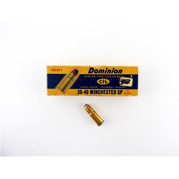 COLLECTIBLE DOMINION .38-40 WIN AMMO LOT