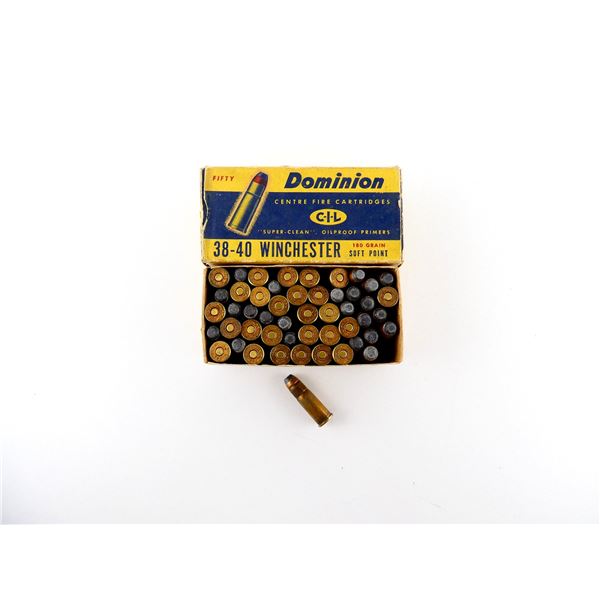 COLLECTIBLE DOMINION .38-40 WIN AMMO LOT