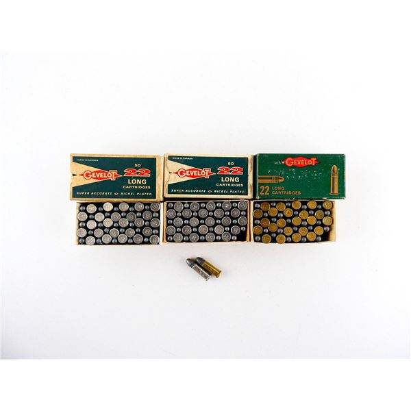 COLLECTIBLE GEVELOT .22 LONG AMMO LOT