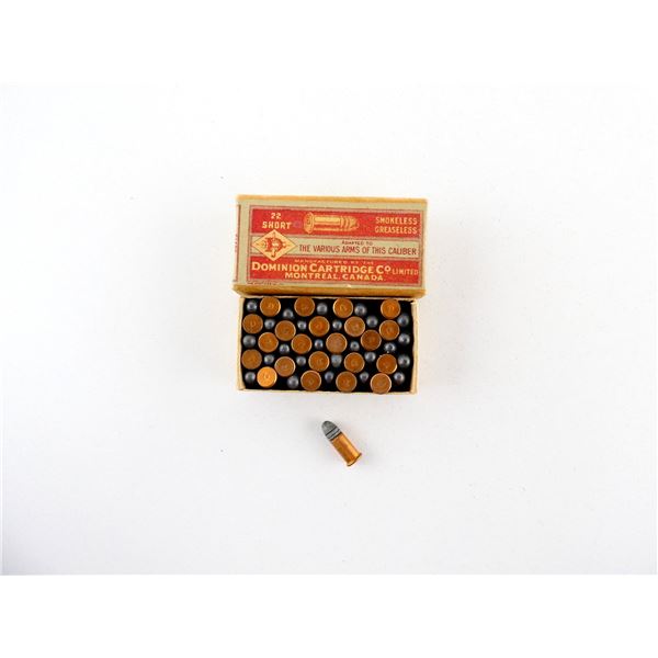 COLLECTIBLE DOMINION .22 SHORT AMMO LOT