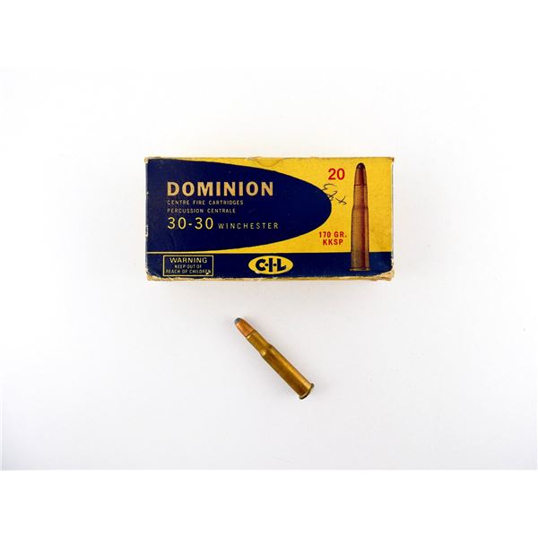 COLLECTIBLE DOMINION .30-30 WIN AMMO LOT