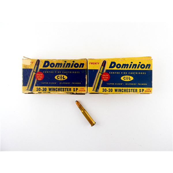 COLLECTIBLE DOMINION .30-30 WIN AMMO LOT