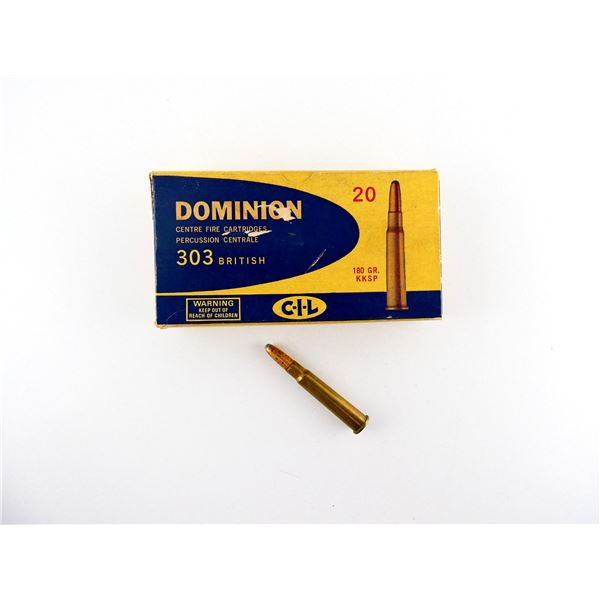 COLLECTIBLE DOMINION .303 BR AMMO LOT