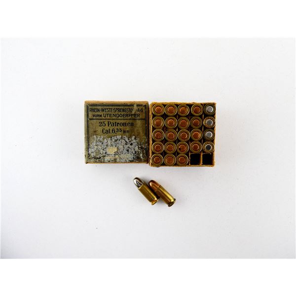 COLLECTIBLE ASSORTED 6.35MM AMMO LOT