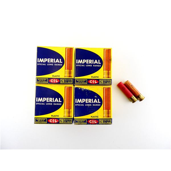 COLLECTIBLE IMPERIAL 28 GAUGE 2 3/4" SHOT SHELL AMMO LOT