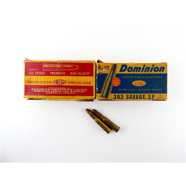 COLLECTIBLE DOMINION CIL .303 SAV AMMO LOT