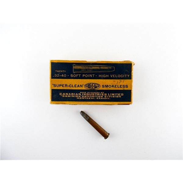 COLLECTIBLE ASSORTED DOMINION .32-40 WIN  AMMO LOT