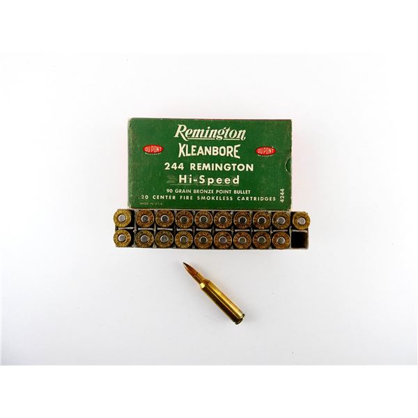 COLLECTIBLE REMINGTON .244 REM AMMO LOT