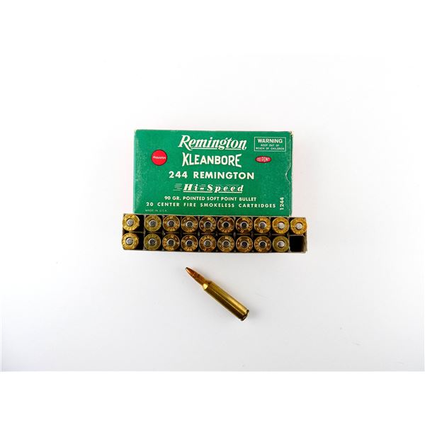 COLLECTIBLE REMINGTON .244 REM AMMO LOT