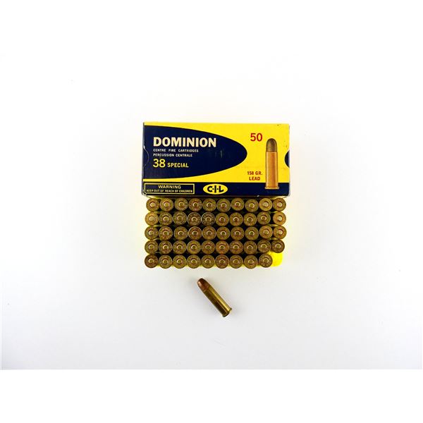 COLLECTIBLE DOMINION .38 SPL AMMO LOT